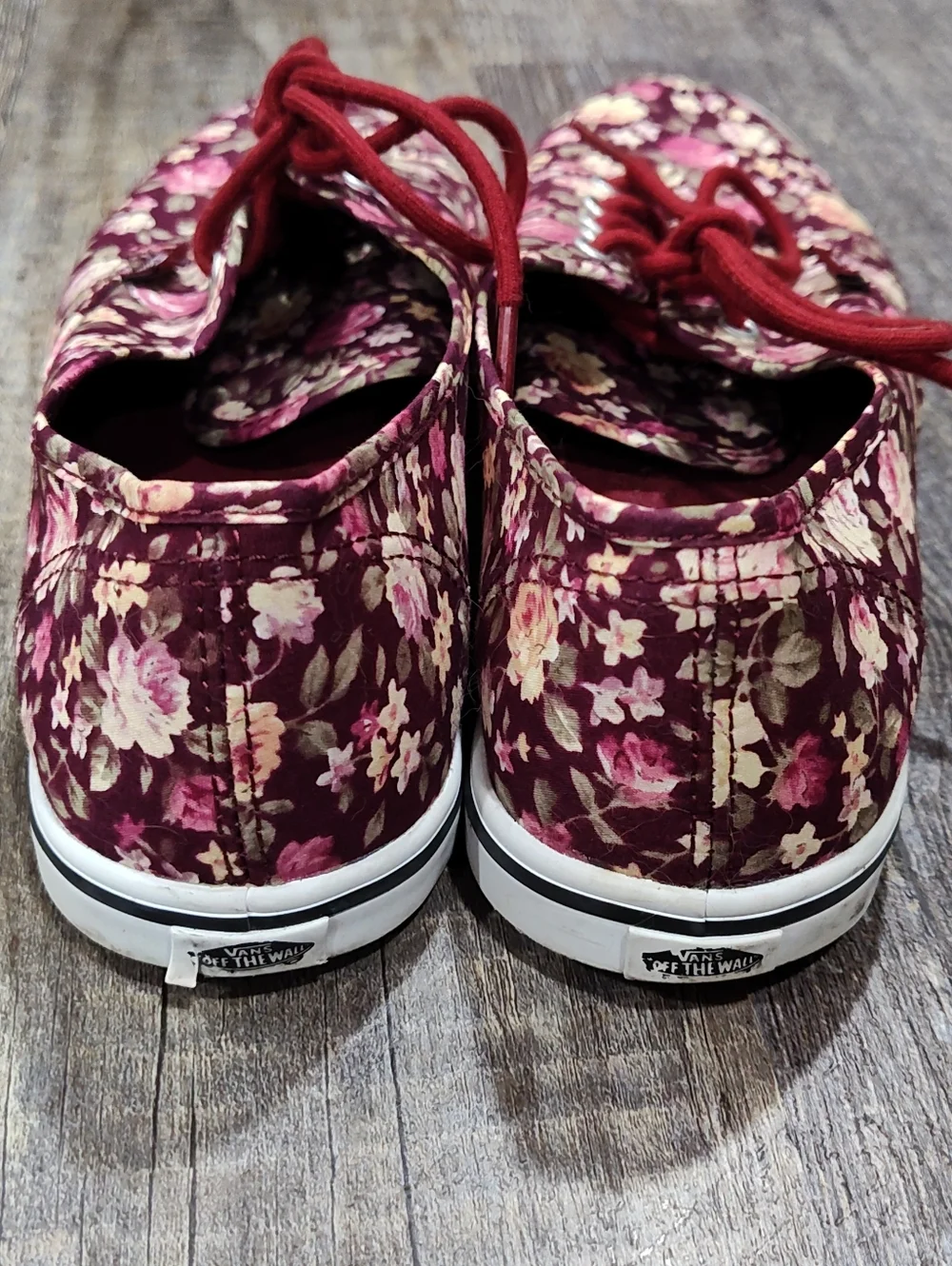 Vans Burgundy Tawny Port Floral Authentic Lo Pro Men's 7.5 / Women's 9 - Picture 5 of 11